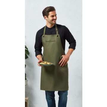 ‘BARLEY’ CONTRAST STITCH SUSTAINABLE BIB APRON
