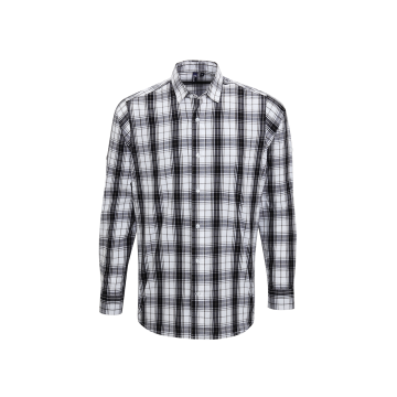 'GINMILL' CHECK - MEN'S LONG SLEEVE COTTON SHIRT