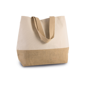 CANVAS & JUTE HOLD-ALL SHOPPER BAG