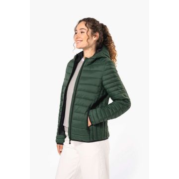 LADIES' LIGHTWEIGHT HOODED PADDED JACKET