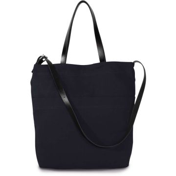 HANDBAG WITH LEATHER SHOULDER STRAP