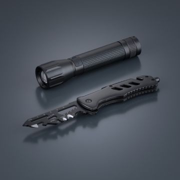 Optima Rescue Set: unealtă de urgență și lanternă mare