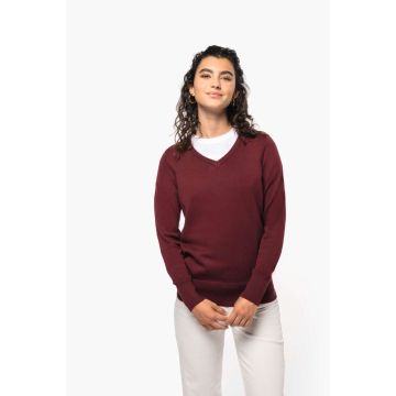 LADIES' V-NECK JUMPER