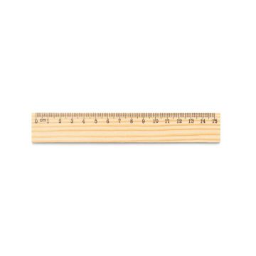WESLEY 15. Rigla din lemn de pin cu scală de 15 cm - Natural deschis