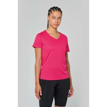 LADIES’ V-NECK SHORT-SLEEVED SPORTS T-SHIRT
