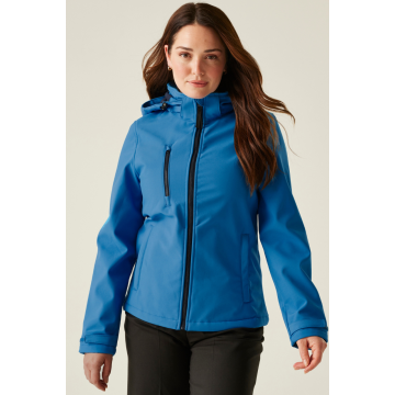 WOMEN'S VENTURER 3 LAYER HOODED PRINTABLE SOFTSHELL JACKET