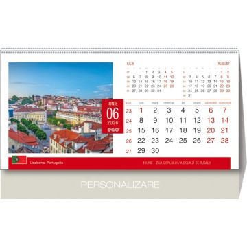 Calendar de birou, Orase europene, personalizabil